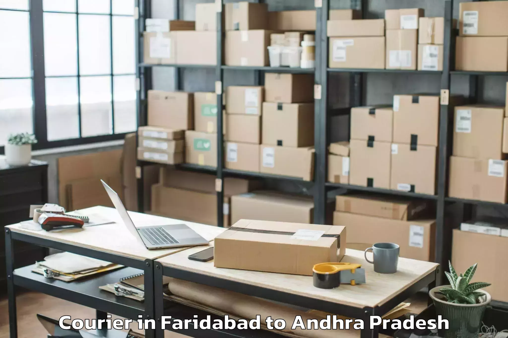 Quality Faridabad to Undrajavaram Courier